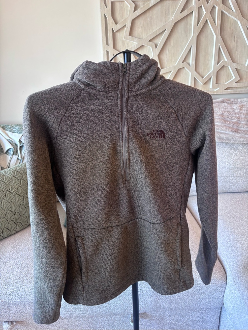The North Face Women's Half-Zip Turtleneck Fleece - Brown Heather